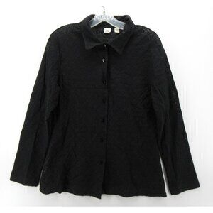 VINTAGE Gap Top Large Shirt Eyelet Lace Sheer Cottagecore 90s USA